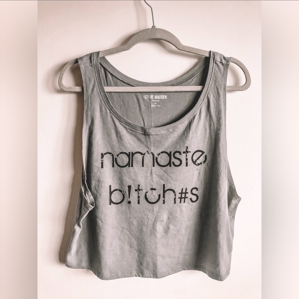 Grey 🐺 Steve Madden Crop Tank Top
